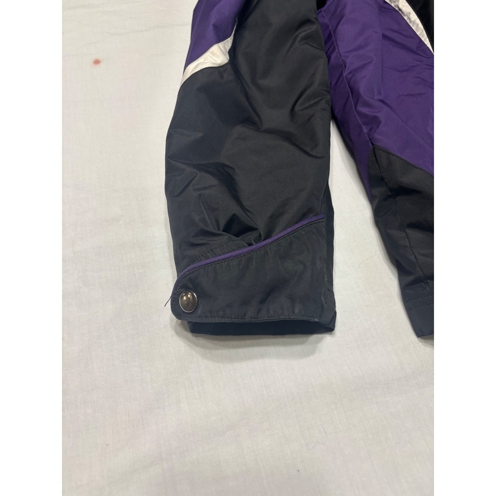 St Johns Bay 3-in-1 Systems Jacket Womens Small Black Purple Hooded Puffer Liner - Picture 10 of 13